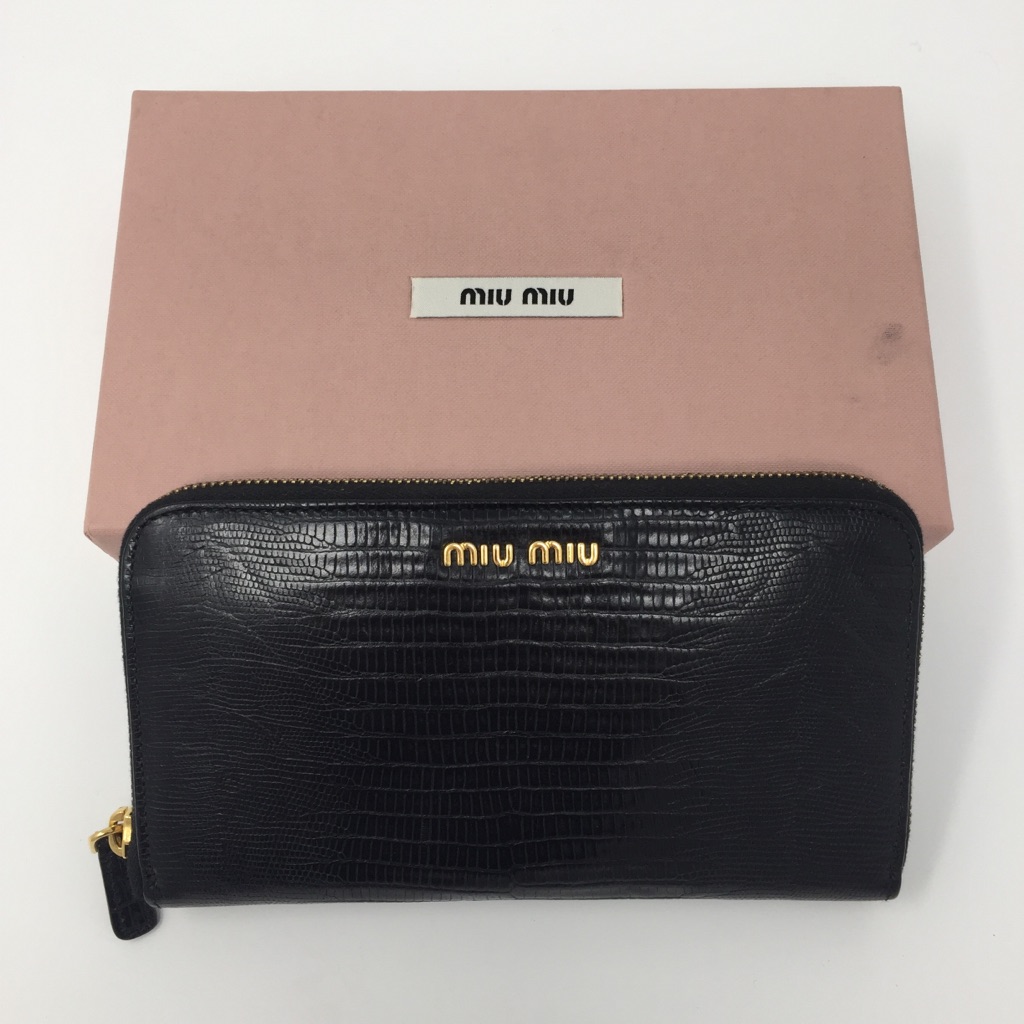 Miu Miu Embossed Leather Wallet